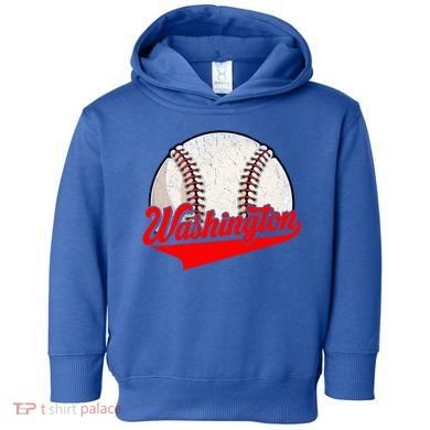 Washington Dc Vintage Baseball Lover Funny Dad Mom Cute Gift Toddler Hoodie