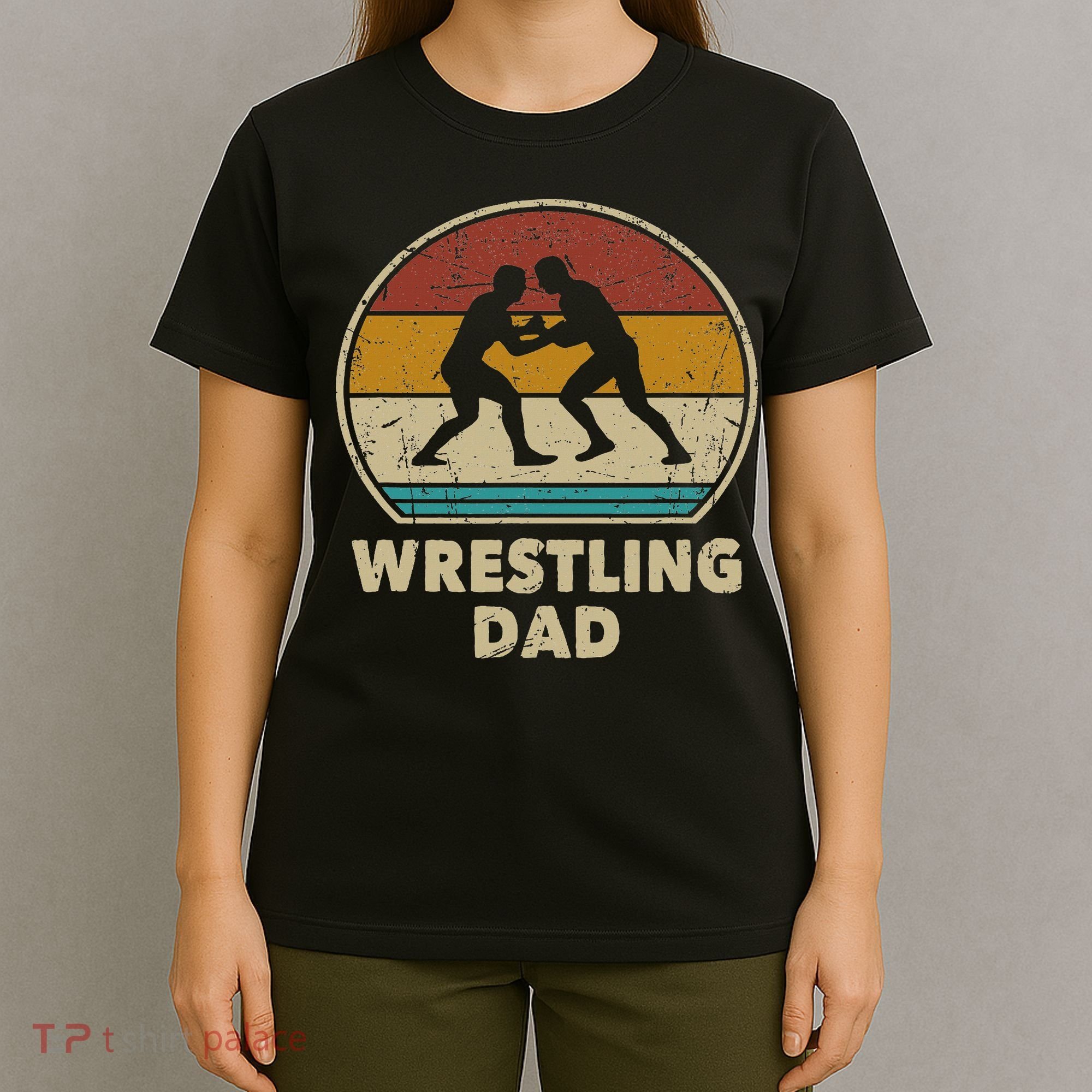 Wrestling Dad Vintage Wrestling Gift Retro Wrestling Lover T-Shirt