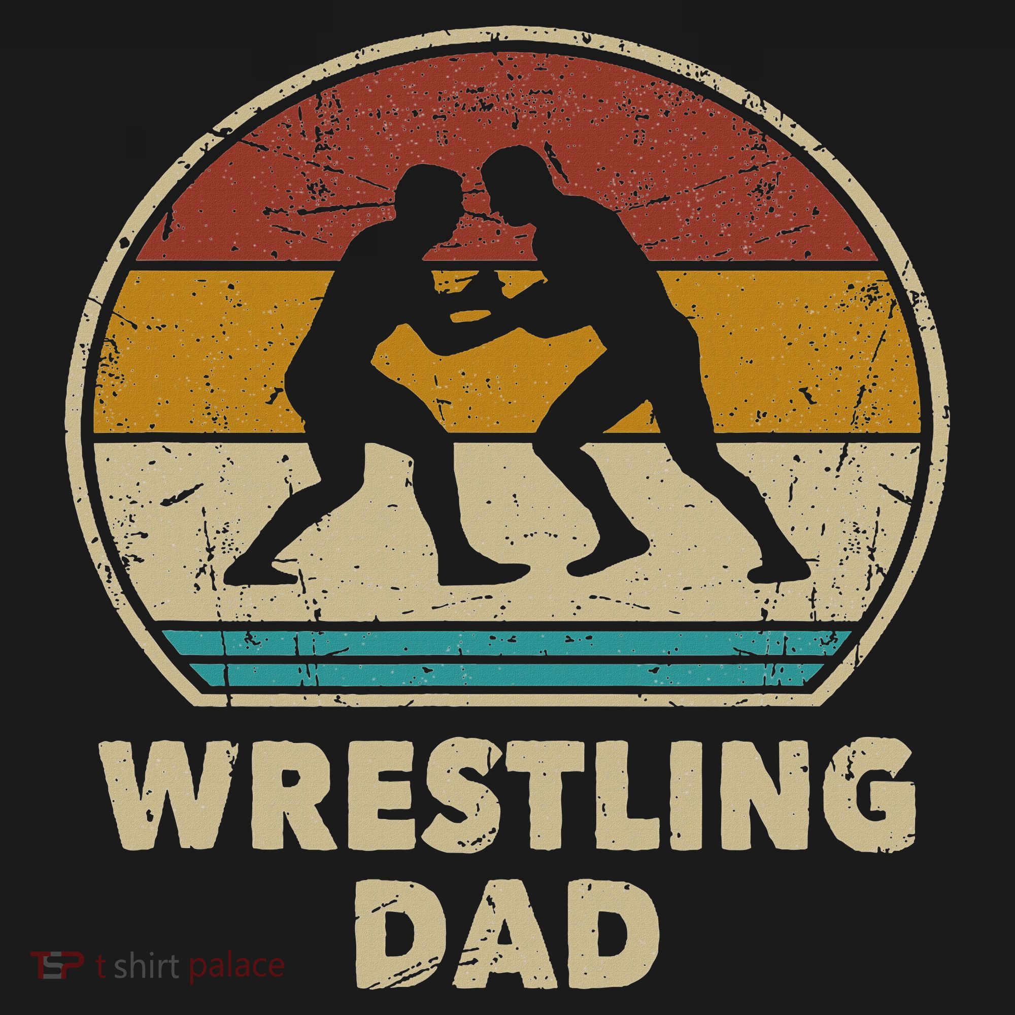 Wrestling Dad Vintage Wrestling Gift Retro Wrestling Lover T-Shirt