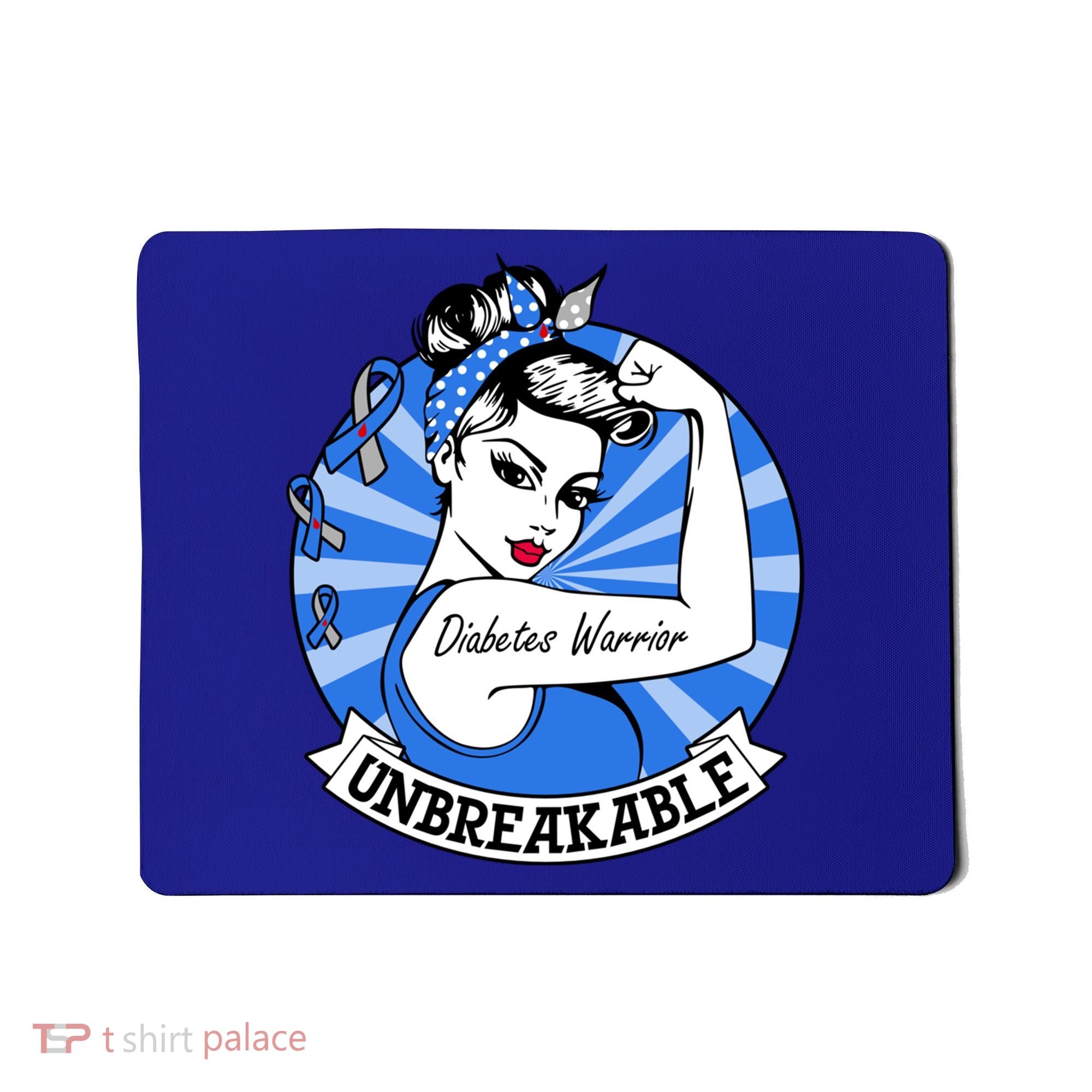 Wo Diabetes Warrior Unbreakable Gift Diabetes Awareness Cute Gift Mousepad