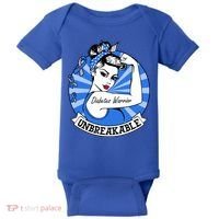 Wo Diabetes Warrior Unbreakable Gift Diabetes Awareness Cute Gift Baby Bodysuit thumb 0