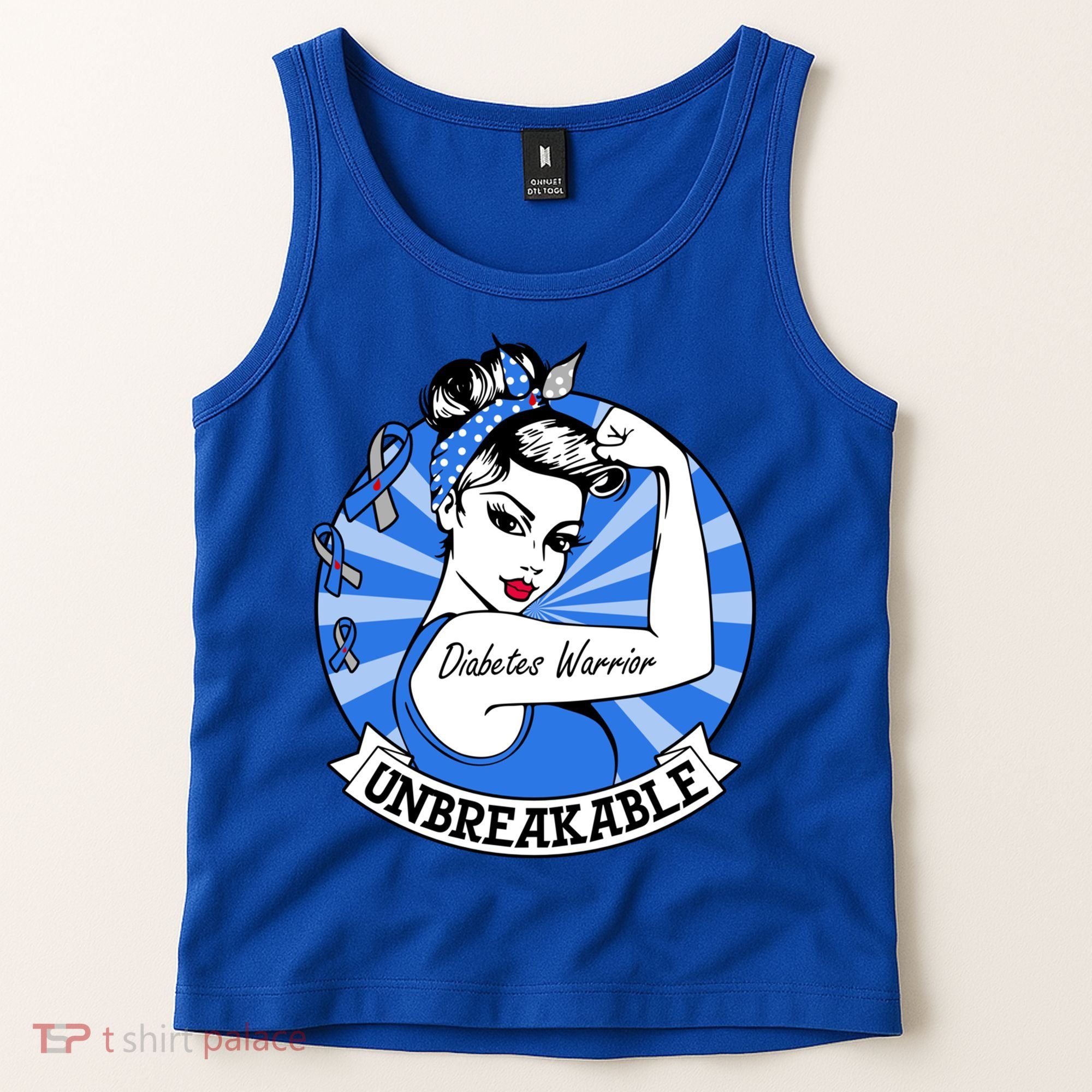 Wo Diabetes Warrior Unbreakable Gift Diabetes Awareness Cute Gift Tank Top