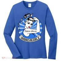 Wo Diabetes Warrior Unbreakable Gift Diabetes Awareness Cute Gift Women's Long Sleeve Shirt thumb 0