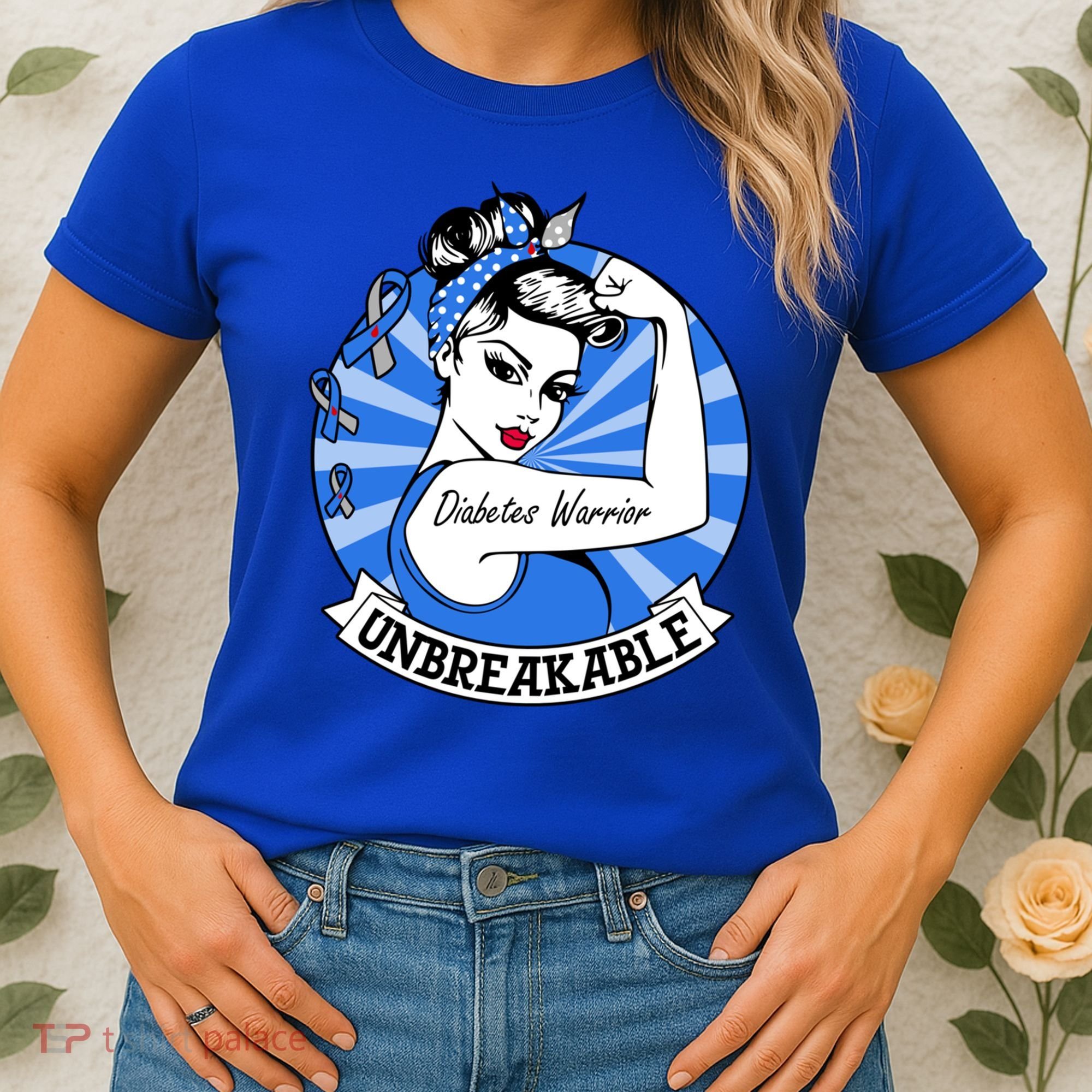 Wo Diabetes Warrior Unbreakable Gift Diabetes Awareness Cute Gift Women's T-Shirt