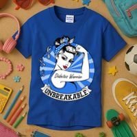 Wo Diabetes Warrior Unbreakable Gift Diabetes Awareness Cute Gift Kids T-Shirt thumb 3