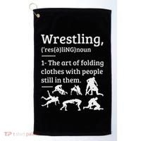 Wrestling Definition Wrestler Golf Towel thumb 0
