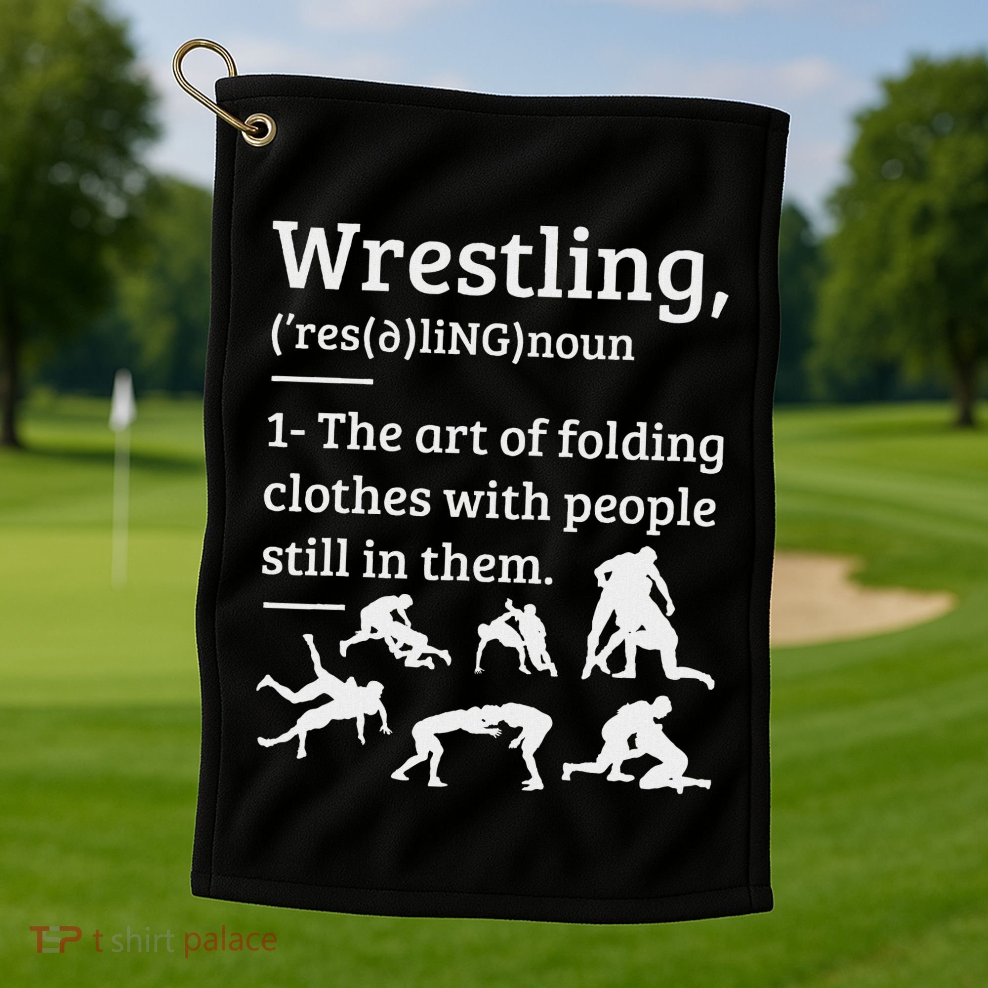 Wrestling Definition Wrestler Golf Towel
