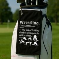 Wrestling Definition Wrestler Golf Towel thumb 2