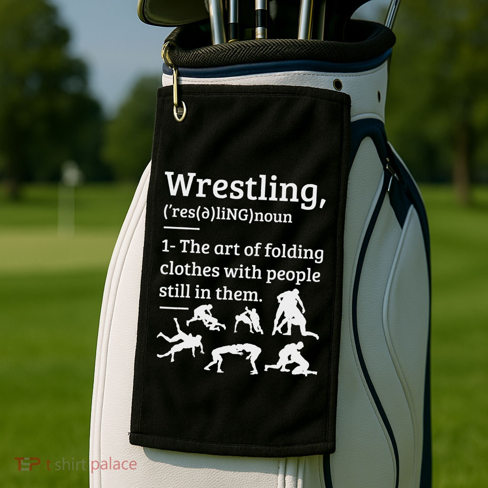 Wrestling Definition Wrestler Golf Towel