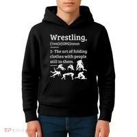 Wrestling Definition Wrestler Kids Hoodie thumb 4