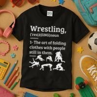 Wrestling Definition Wrestler Kids T-Shirt thumb 3