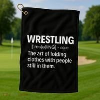 Wrestling Definition Golf Towel thumb 1