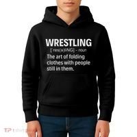 Wrestling Definition Kids Hoodie thumb 4