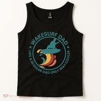 Wakesurf Dad Wakeboard Wakeboarding Wakeboarder Surfing Tank Top thumb 2