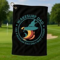 Wakesurf Dad Wakeboard Wakeboarding Wakeboarder Surfing Golf Towel thumb 1