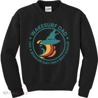Wakesurf Dad Wakeboard Wakeboarding Wakeboarder Surfing Kids Sweatshirt thumb 0