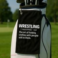 Wrestling Definition Golf Towel thumb 2