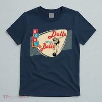 Womens Dolls With Balls Vintage Retro Matching Bowling Team T-Shirt thumb 5