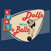 Womens Dolls With Balls Vintage Retro Matching Bowling Team T-Shirt thumb 7