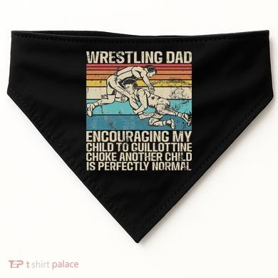 Wrestling Dad Wrestler Wrestling Wrestle Father's Day USA-Made Doggie Bandana