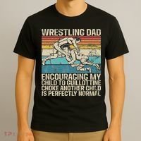 Wrestling Dad Wrestler Wrestling Wrestle Father's Day T-Shirt thumb 3