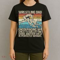 Wrestling Dad Wrestler Wrestling Wrestle Father's Day T-Shirt thumb 4