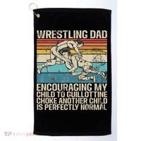 Wrestling Dad Wrestler Wrestling Wrestle Father's Day Golf Towel thumb 0