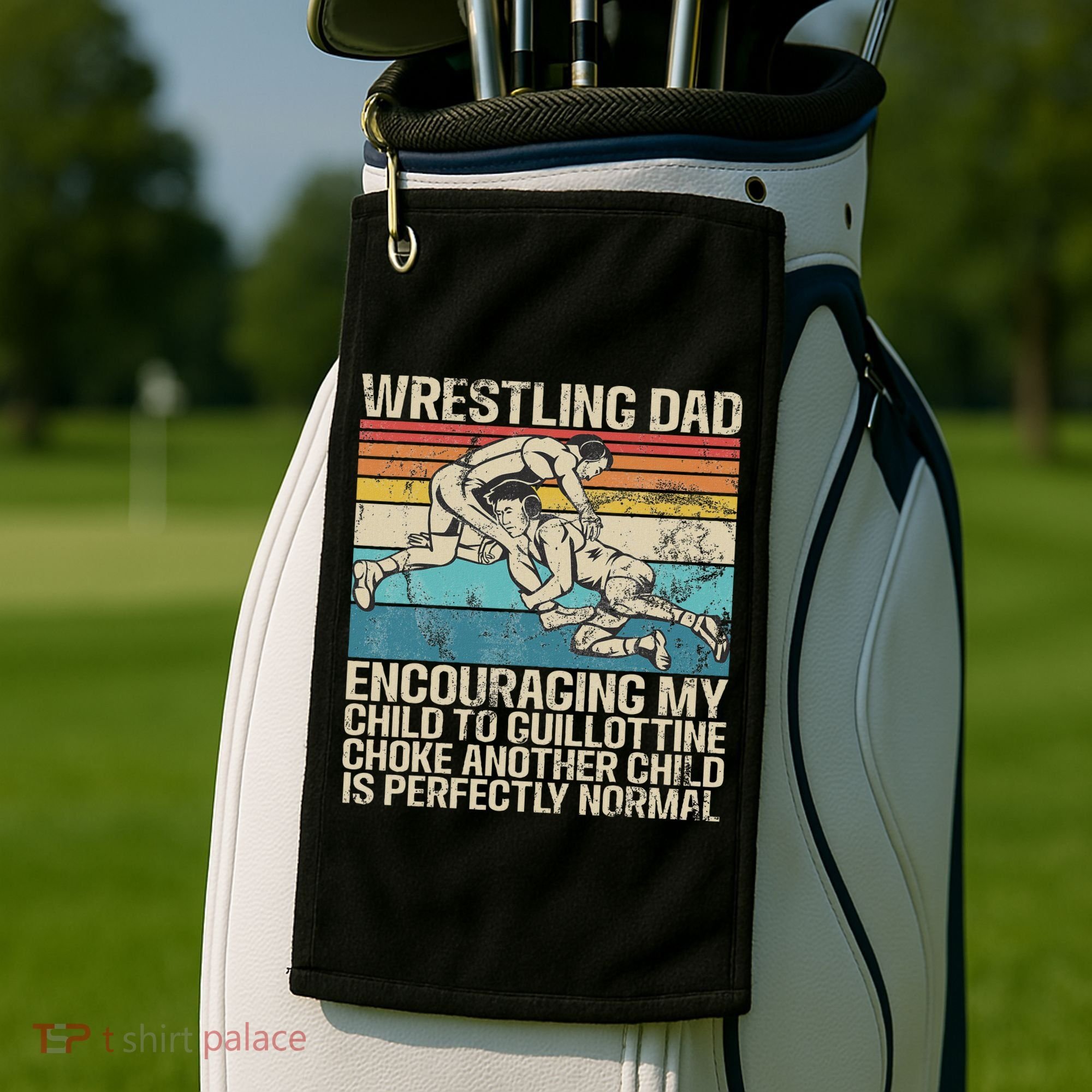 Wrestling Dad Wrestler Wrestling Wrestle Father's Day Golf Towel