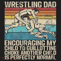Wrestling Dad Wrestler Wrestling Wrestle Father's Day Golf Towel thumb 3
