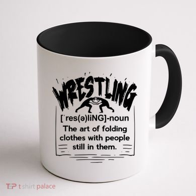 Wrestling Definition Coffee Mug back