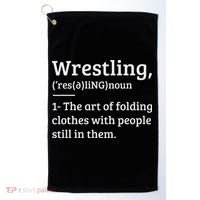 Wrestling Definition Wrestler Golf Towel thumb 0