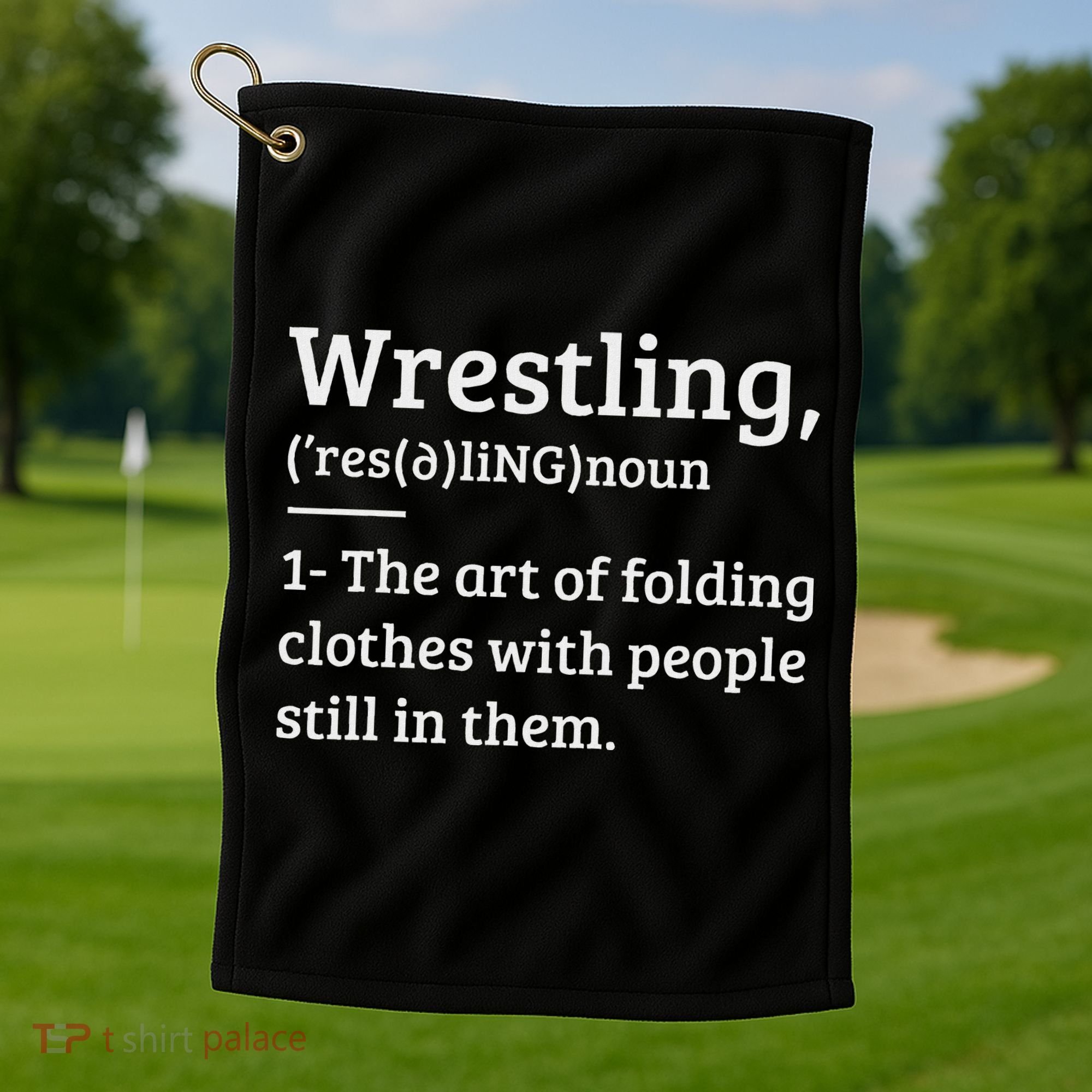 Wrestling Definition Wrestler Golf Towel
