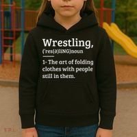 Wrestling Definition Wrestler Kids Hoodie thumb 3