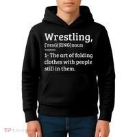 Wrestling Definition Wrestler Kids Hoodie thumb 4