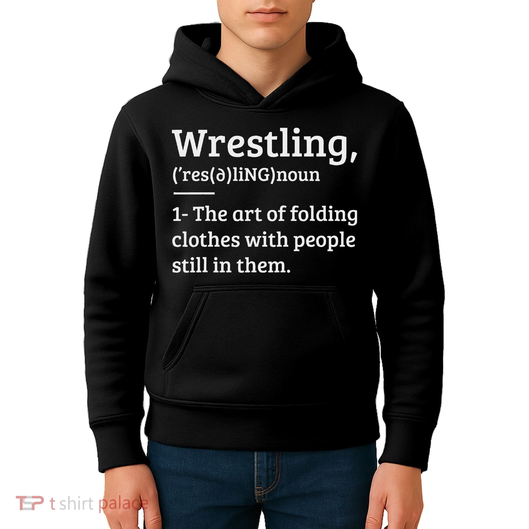 Wrestling Definition Wrestler Kids Hoodie