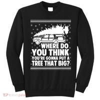 Where Do You Think Youre Gonna Put A Tree That Big Xmas Tree Sweatshirt thumb 0