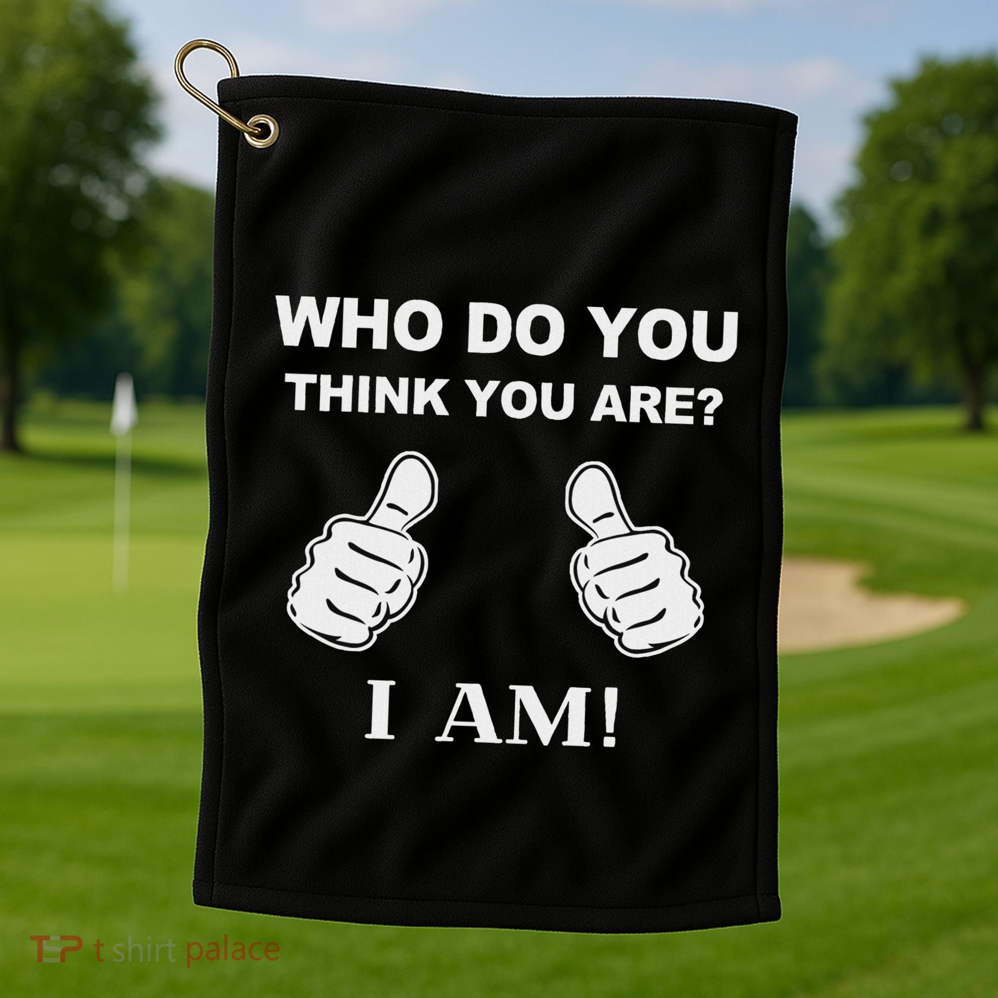 Who Do You Think You Are I Am Viral Funny Bowling Meme Golf Towel