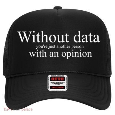 Without Data YouRe Just Another Person With An Opinion Hat