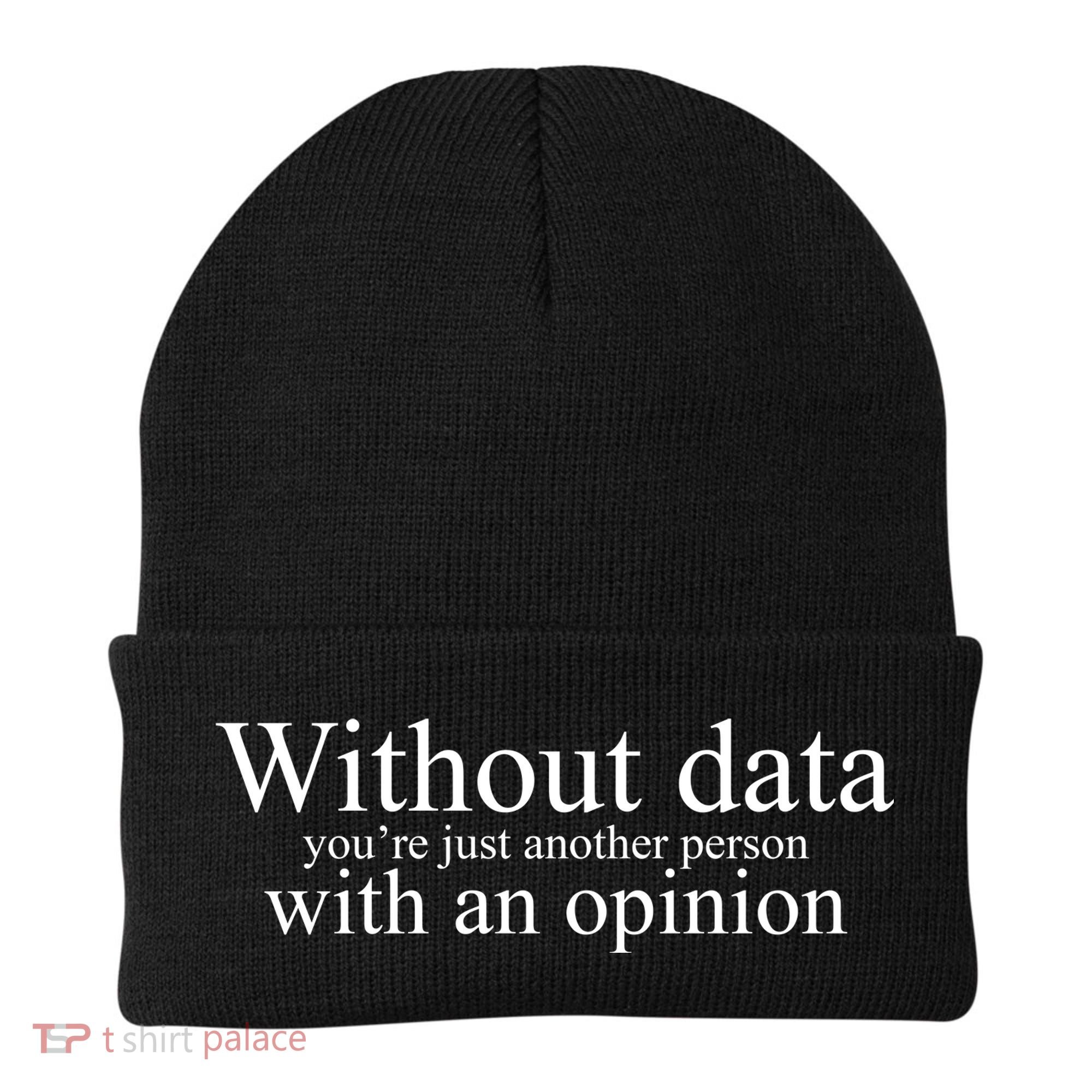 Without Data Youre Just Another Person With An Opinion Beanie