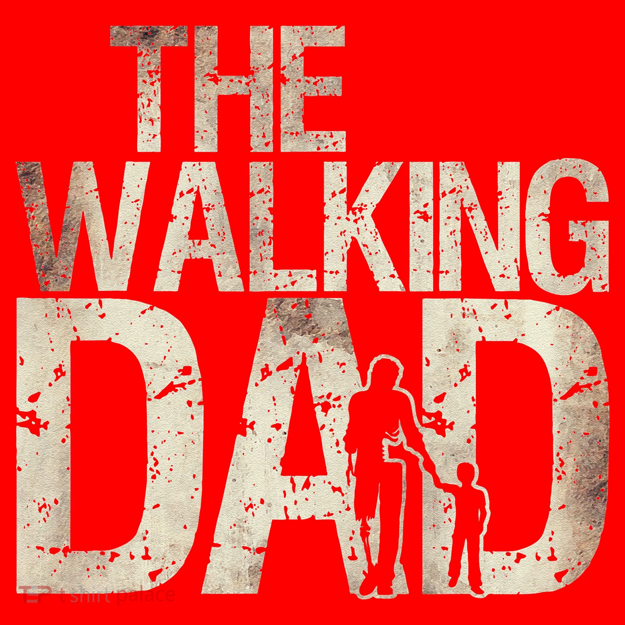 Walking Dad Zombie Man And Fathers Day Apocalypse Santa Hat
