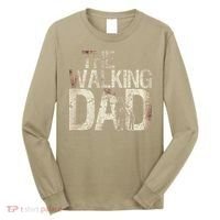 Walking Dad Zombie Man And Fathers Day Apocalypse Long Sleeve Shirt thumb 0