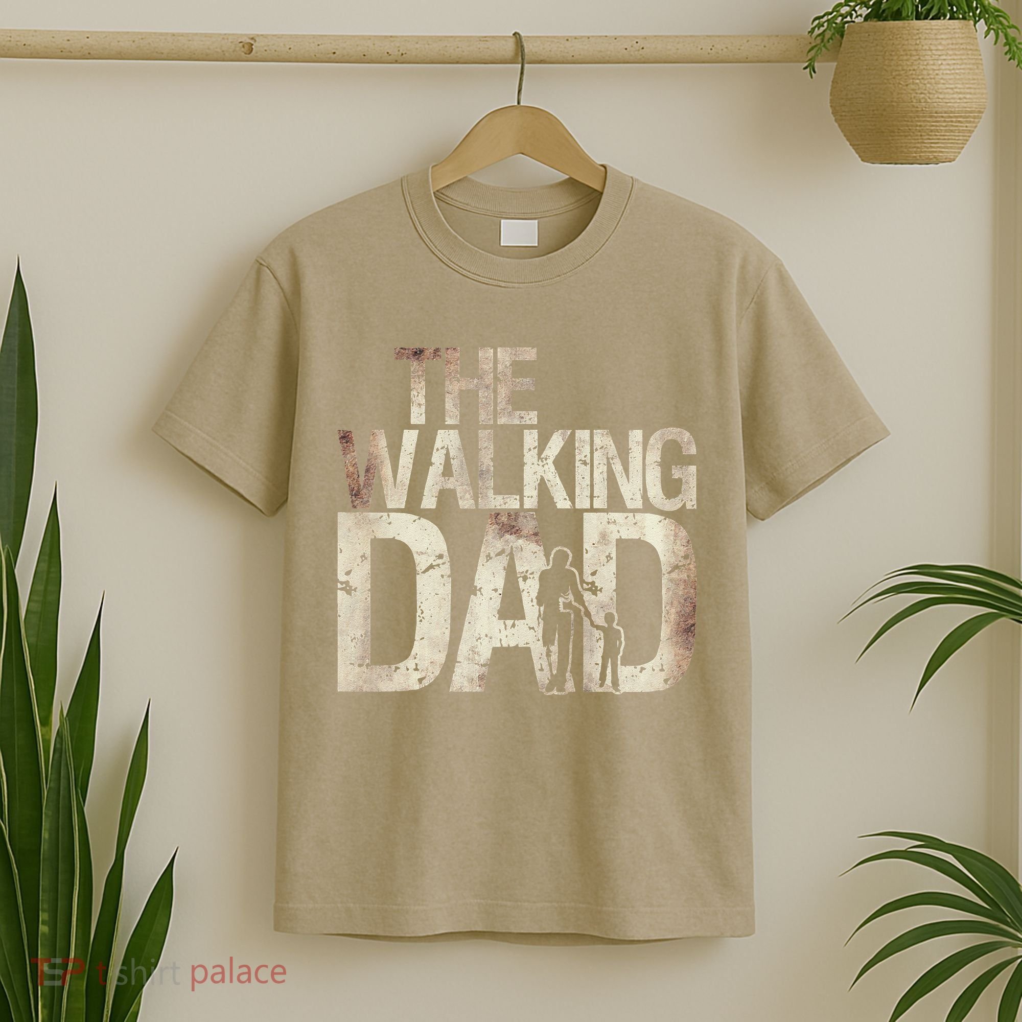 Walking Dad Zombie Man And Fathers Day Apocalypse T-Shirt