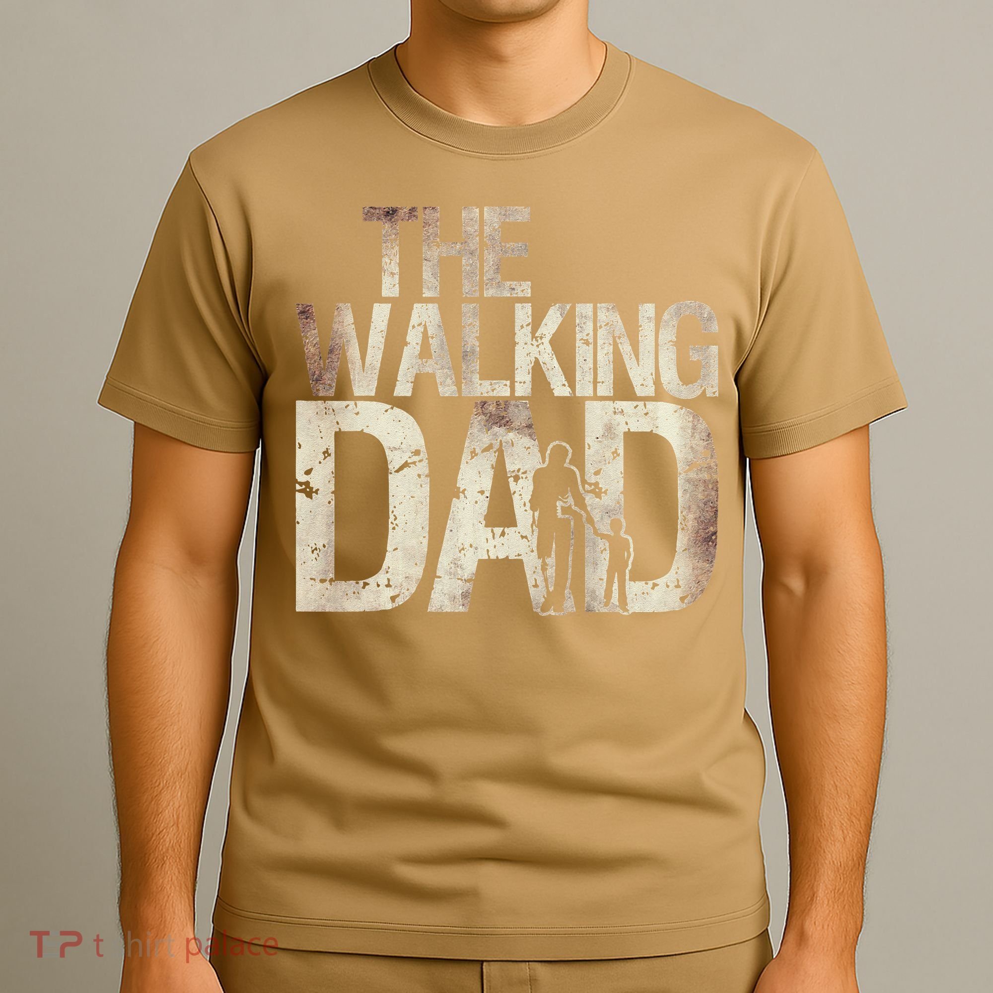 Walking Dad Zombie Man And Fathers Day Apocalypse T-Shirt