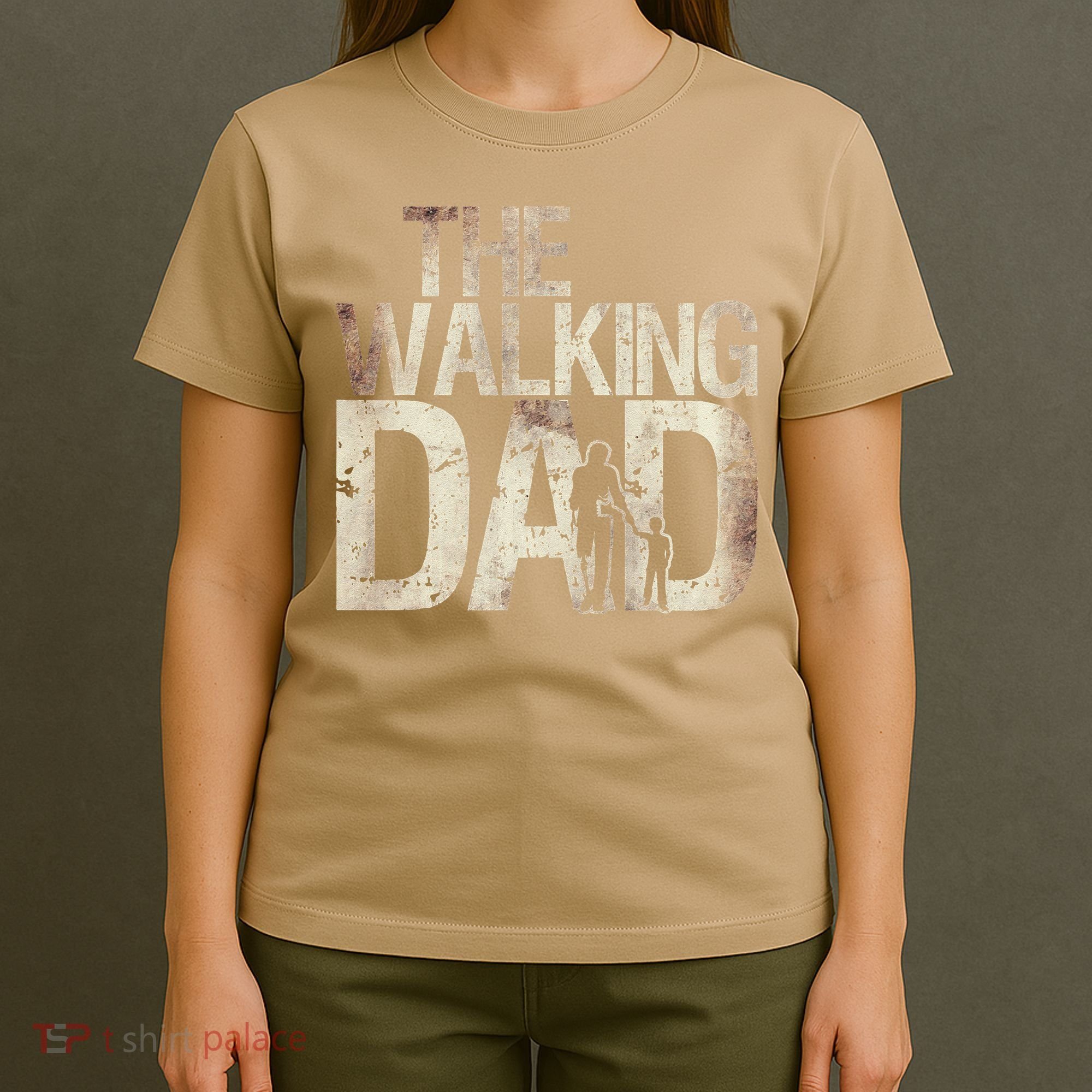 Walking Dad Zombie Man And Fathers Day Apocalypse T-Shirt