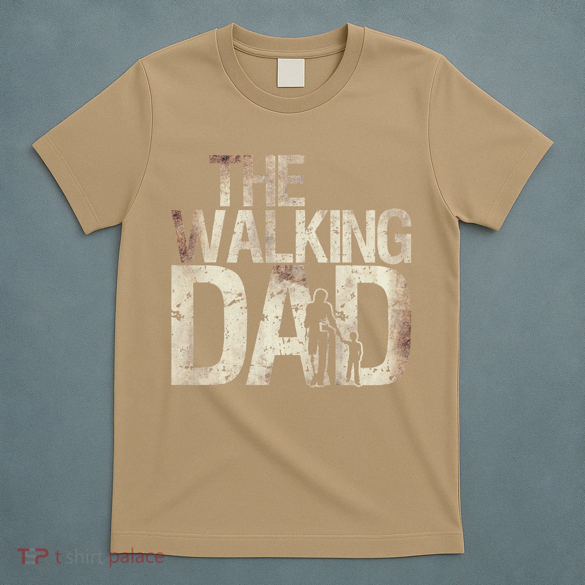 Walking Dad Zombie Man And Fathers Day Apocalypse T-Shirt
