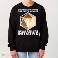 We All Roll For Initiative DnD Dice BLM Women's Sweatshirt thumb 0