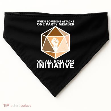 We All Roll For Initiative DnD Dice BLM USA-Made Doggie Bandana