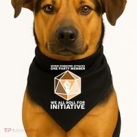 We All Roll For Initiative DnD Dice BLM USA-Made Doggie Bandana thumb 1