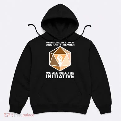 We All Roll For Initiative DnD Dice BLM Hoodie