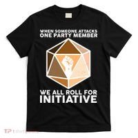 We All Roll For Initiative DnD Dice BLM T-Shirt thumb 0